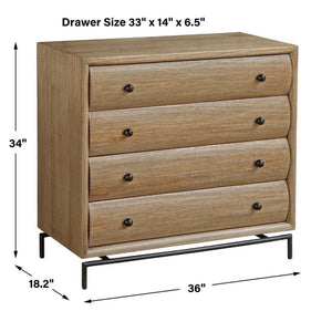   Modern European furniture - Mindi Wood 4-Drawer Chest - www.oroa.com | Oroa.com
