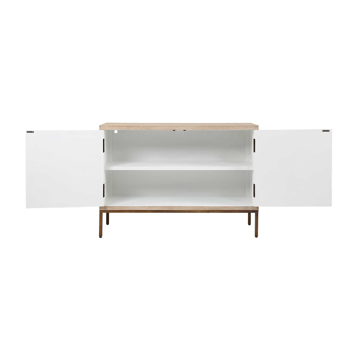   Cream Geometric 2-Door Cabinet Modern European furniture - www.oroa.com | Oroa.com