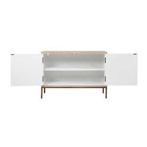   Cream Geometric 2-Door Cabinet Modern European furniture - www.oroa.com | Oroa.com