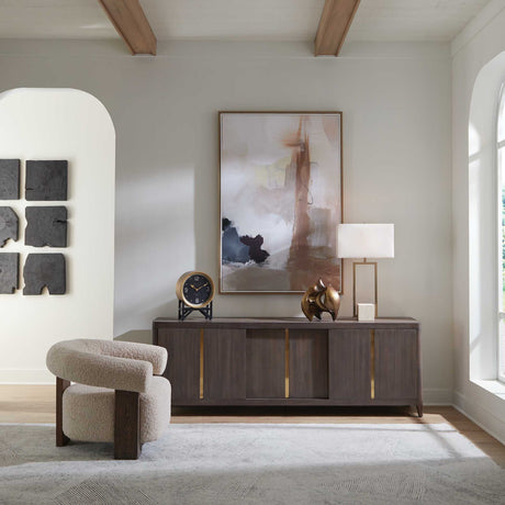   Modern European furniture - Walnut Sliding-Door Consile Cabinet - www.oroa.com | Oroa.com