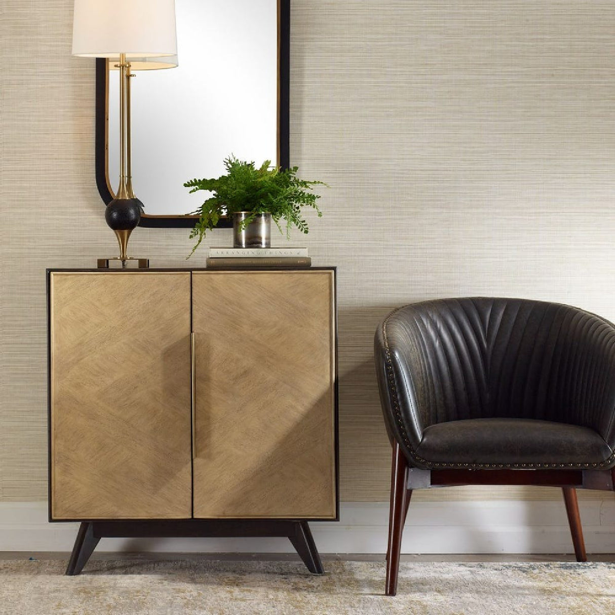   Modern European furniture - Wooden Veneer 2-Door Cabinet - www.oroa.com | Oroa.com