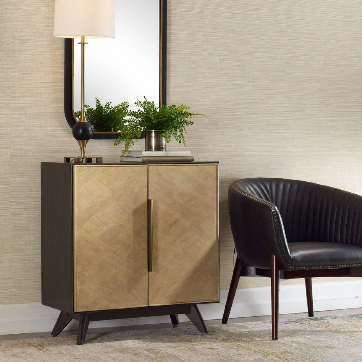   Modern European furniture - Wooden Veneer 2-Door Cabinet - www.oroa.com | Oroa.com