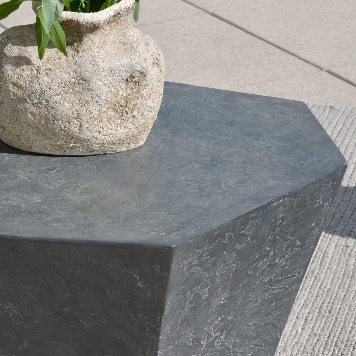   Faceted Concrete Indoor/Outdoor Coffee Table | Oroa.com