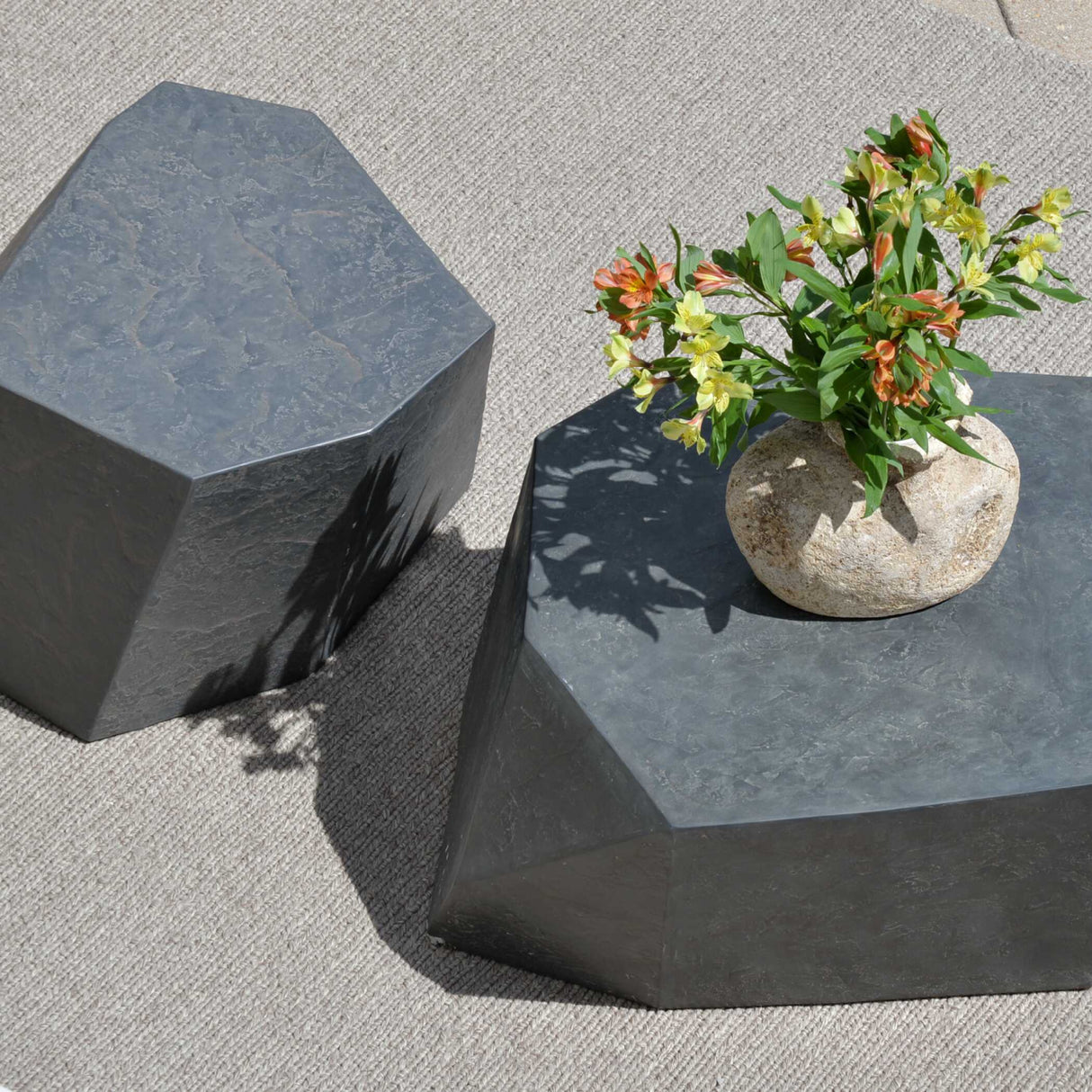   Faceted Concrete Indoor/Outdoor Coffee Table | Oroa.com