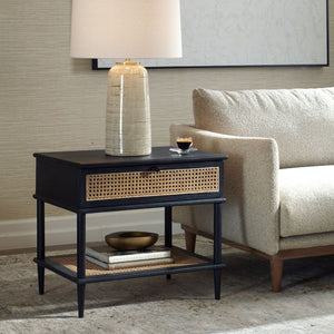   Rattan Cane 1-Drawer Side Table | Oroa.com