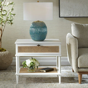   Rattan Cane 1-Drawer Side Table | Oroa.com
