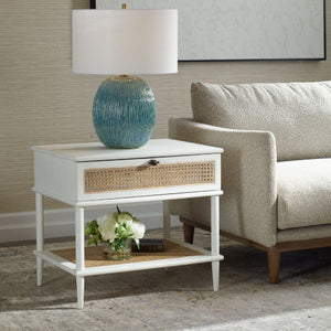   Rattan Cane 1-Drawer Side Table | Oroa.com