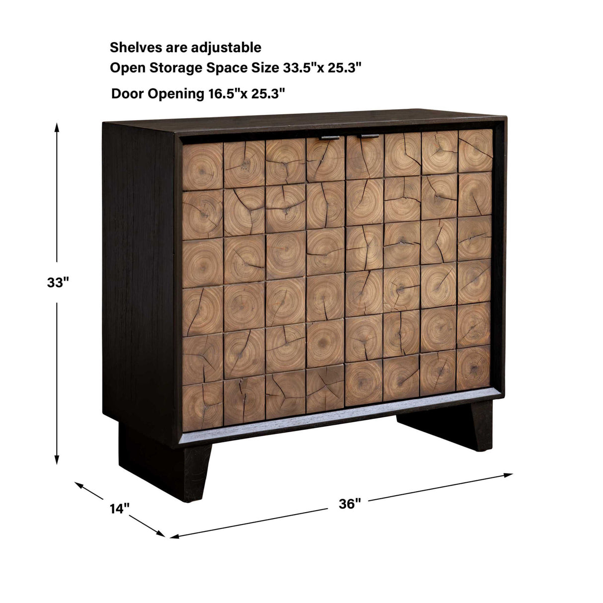   Modern European furniture - Wooden 2-Door Grid Cabinet - www.oroa.com | Oroa.com