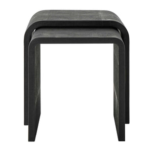   Modern European furniture - Gray Shagreen Nesting Side Tables (2) - www.oroa.com | Oroa.com