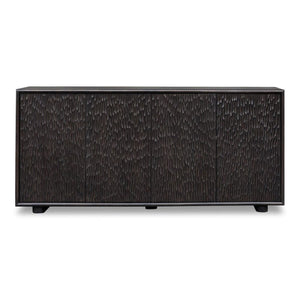   Modern European furniture - Black Chiseled 4-Door Cabinet - www.oroa.com | Oroa.com