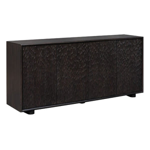   Modern European furniture - Black Chiseled 4-Door Cabinet - www.oroa.com | Oroa.com