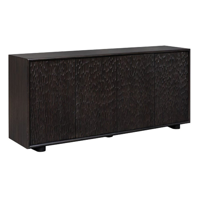 Modern European furniture - Black Chiseled 4-Door Cabinet - www.oroa.com