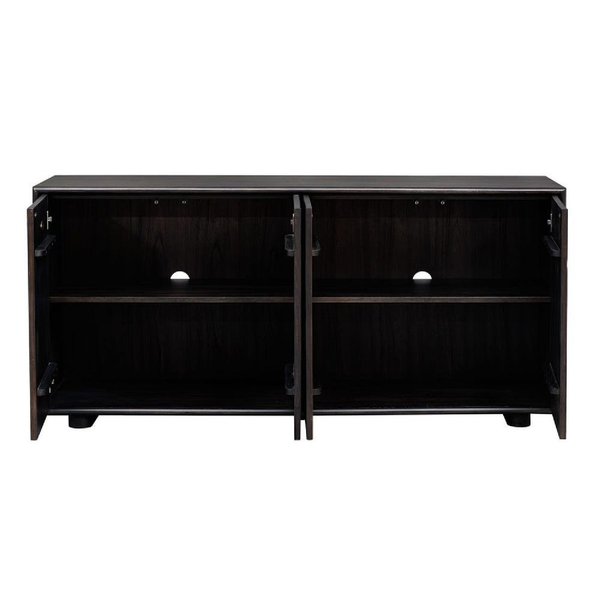   Modern European furniture - Black Chiseled 4-Door Cabinet - www.oroa.com | Oroa.com