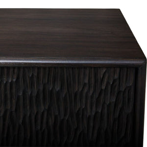   Modern European furniture - Black Chiseled 4-Door Cabinet - www.oroa.com | Oroa.com