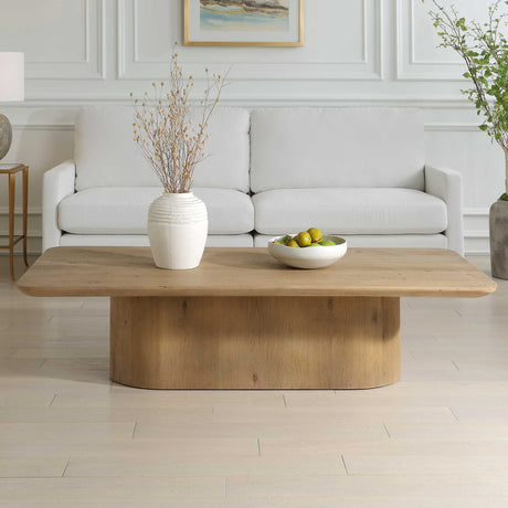   Solid Oak Minimalist Coffee Table | Oroa.com