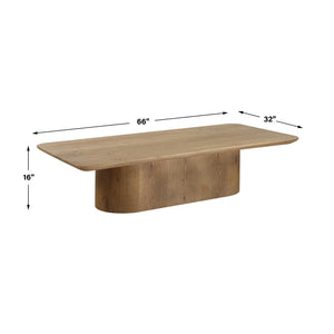   Solid Oak Minimalist Coffee Table | Oroa.com