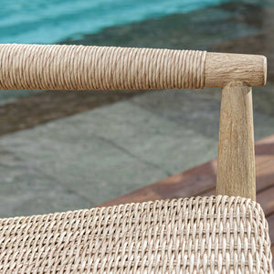   Modern European furniture - Beige Wicker Outdoor Lounge Chair - www.oroa.com | Oroa.com