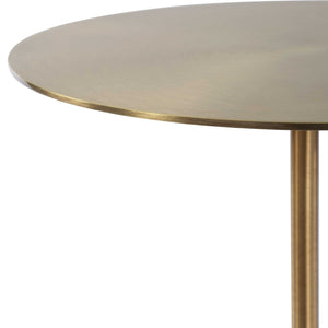   Modern European furniture - Brushed Brass Pedestal Drink Table - www.oroa.com | Oroa.com