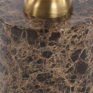  Modern European furniture - Brushed Brass Pedestal Drink Table - www.oroa.com | Oroa.com
