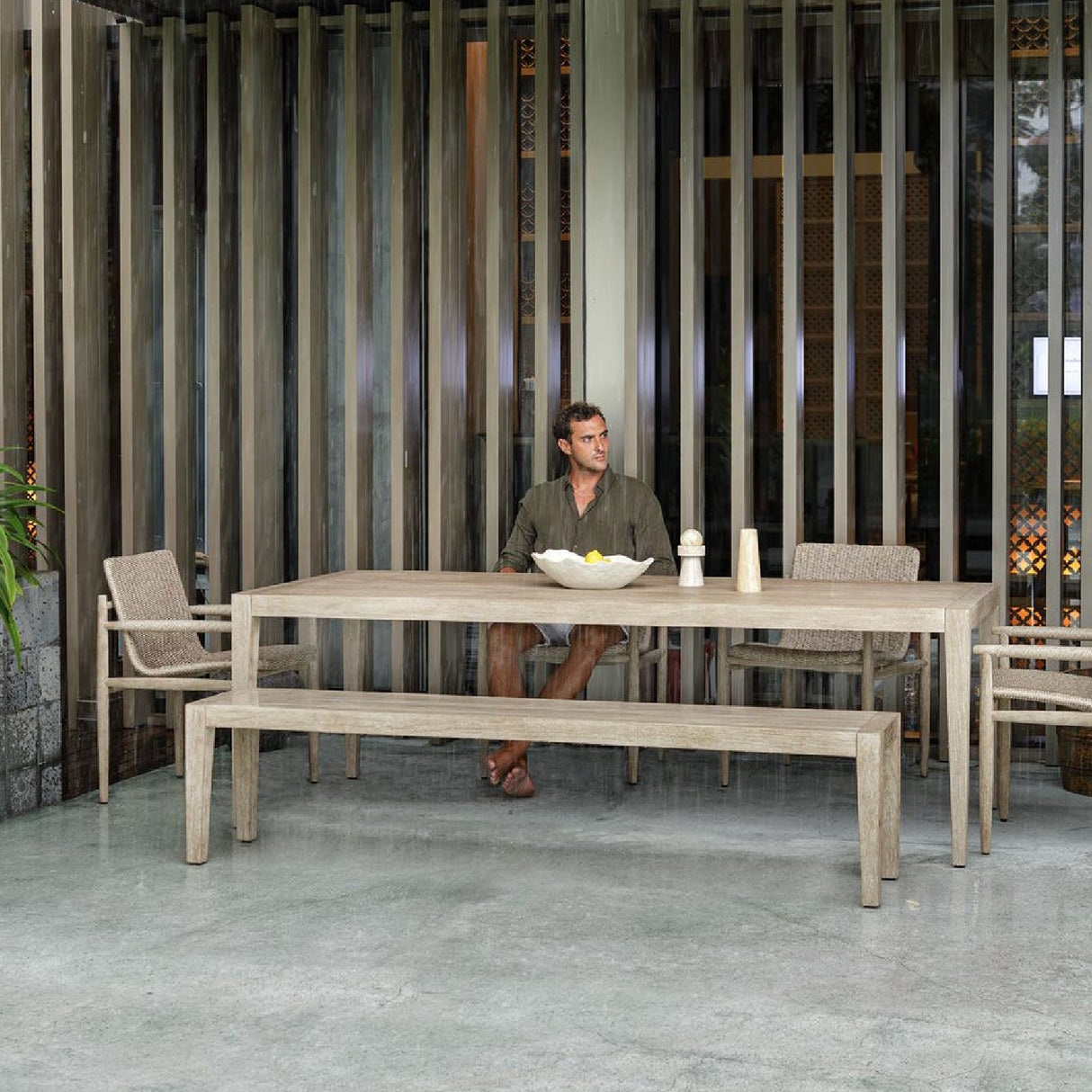   Modern European furniture - Mahogany Outdoor Bench - www.oroa.com | Oroa.com