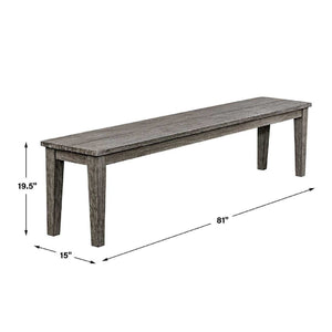   Modern European furniture - Rustic Gray Mahogany Bench - www.oroa.com | Oroa.com
