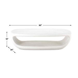   White Concrete Indoor/Outdoor Coffee Table | Oroa.com