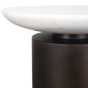   Cylindrical Bronze Indoor/Outdoor Accent Table | Oroa.com
