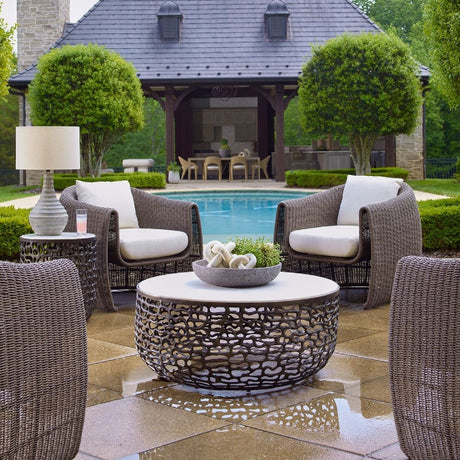   Modern European furniture - Bronze Base Indoor/Outdoor Coffee Table - www.oroa.com | Oroa.com