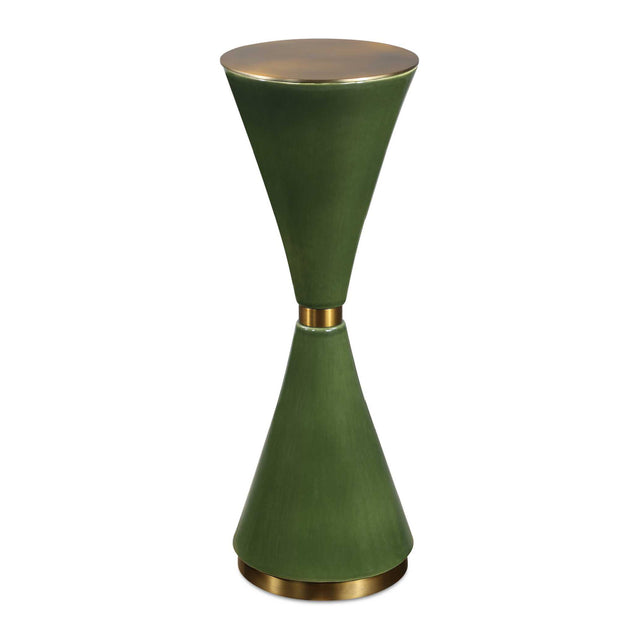 Modern European furniture - Green Ceramic Hourglass Drink Table - www.oroa.com
