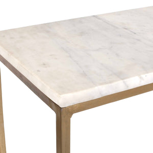   White Marble Minimalist Console Table | Oroa.com