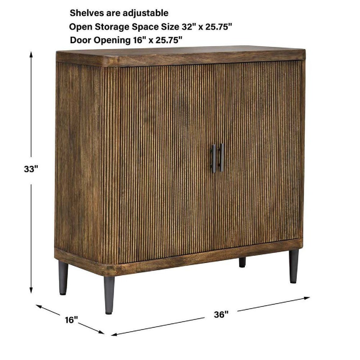   Modern European furniture - Wooden Tambour 2-Door Cabinet - www.oroa.com | Oroa.com