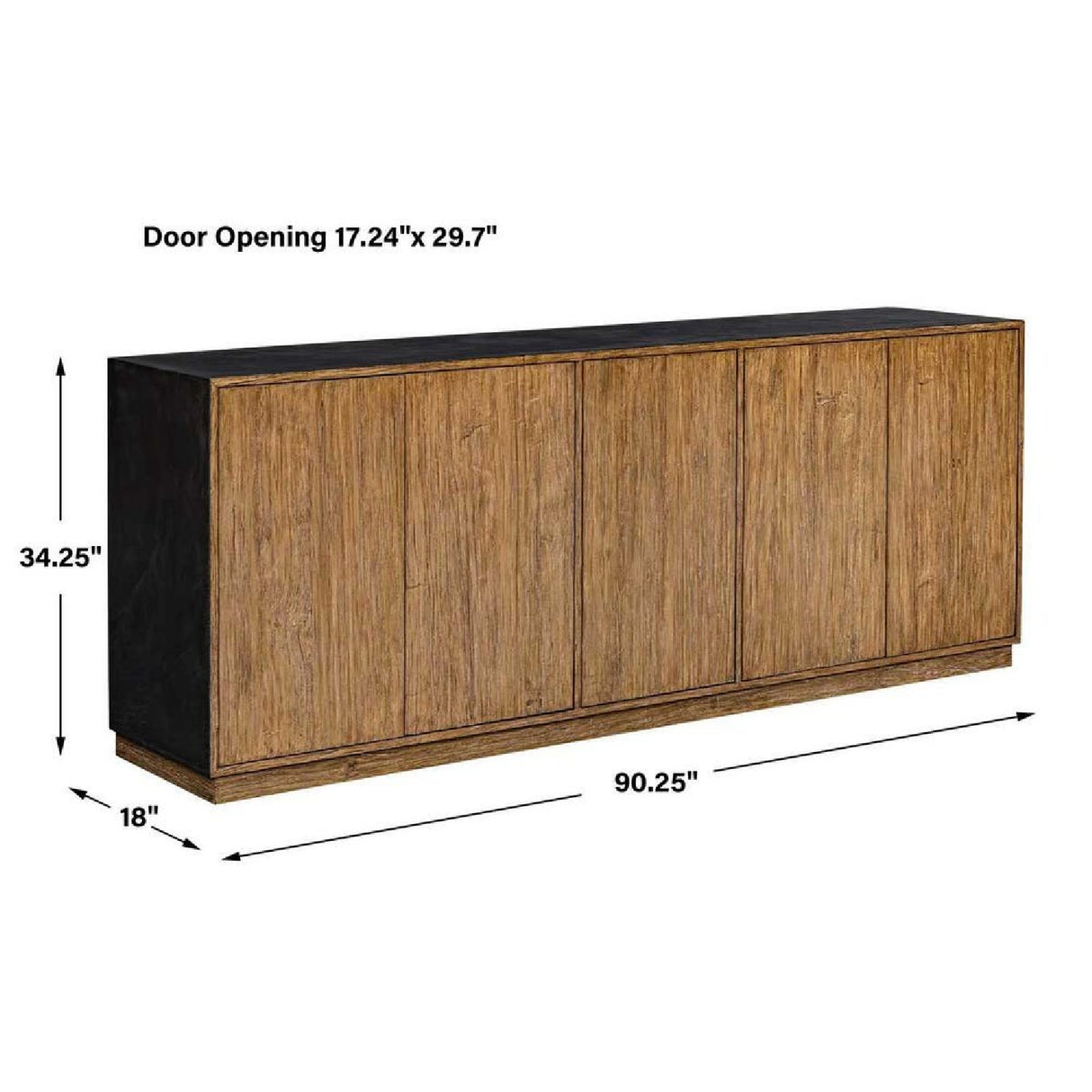   Modern European furniture - Teak Wood 5-Door Cabinet - www.oroa.com | Oroa.com