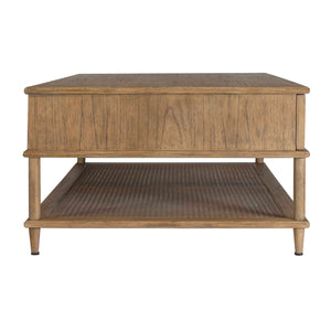   2-Drawer Rattan Cane Coffee Table | Oroa.com