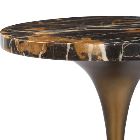   Modern European furniture - Black Marble Pedestal Drink Table - www.oroa.com | Oroa.com