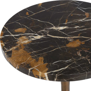   Modern European furniture - Black Marble Pedestal Drink Table - www.oroa.com | Oroa.com