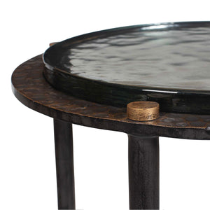   Textured Cast Glass Accent Table | Oroa.com