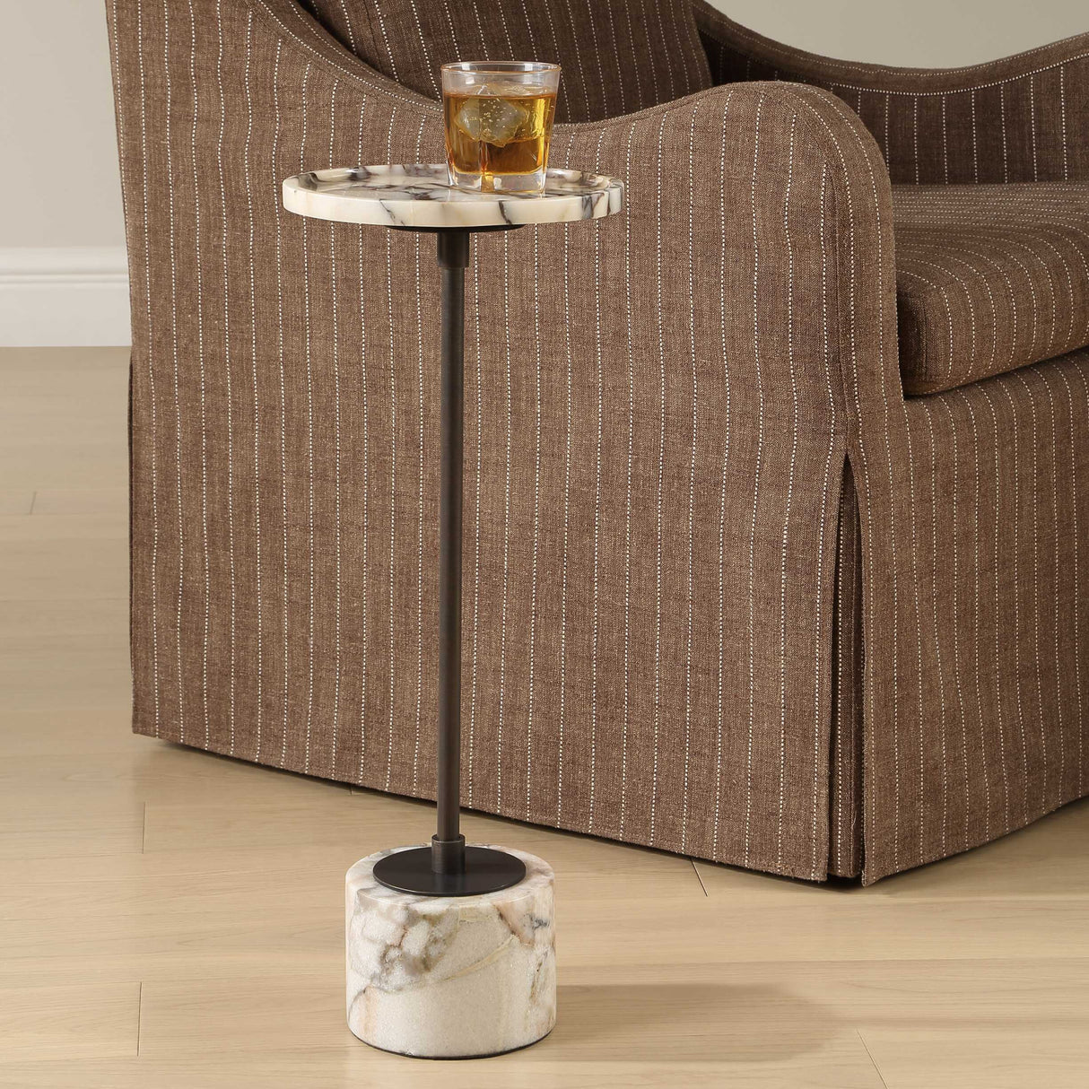   Modern European furniture - White Marble Round Drink Table - www.oroa.com | Oroa.com