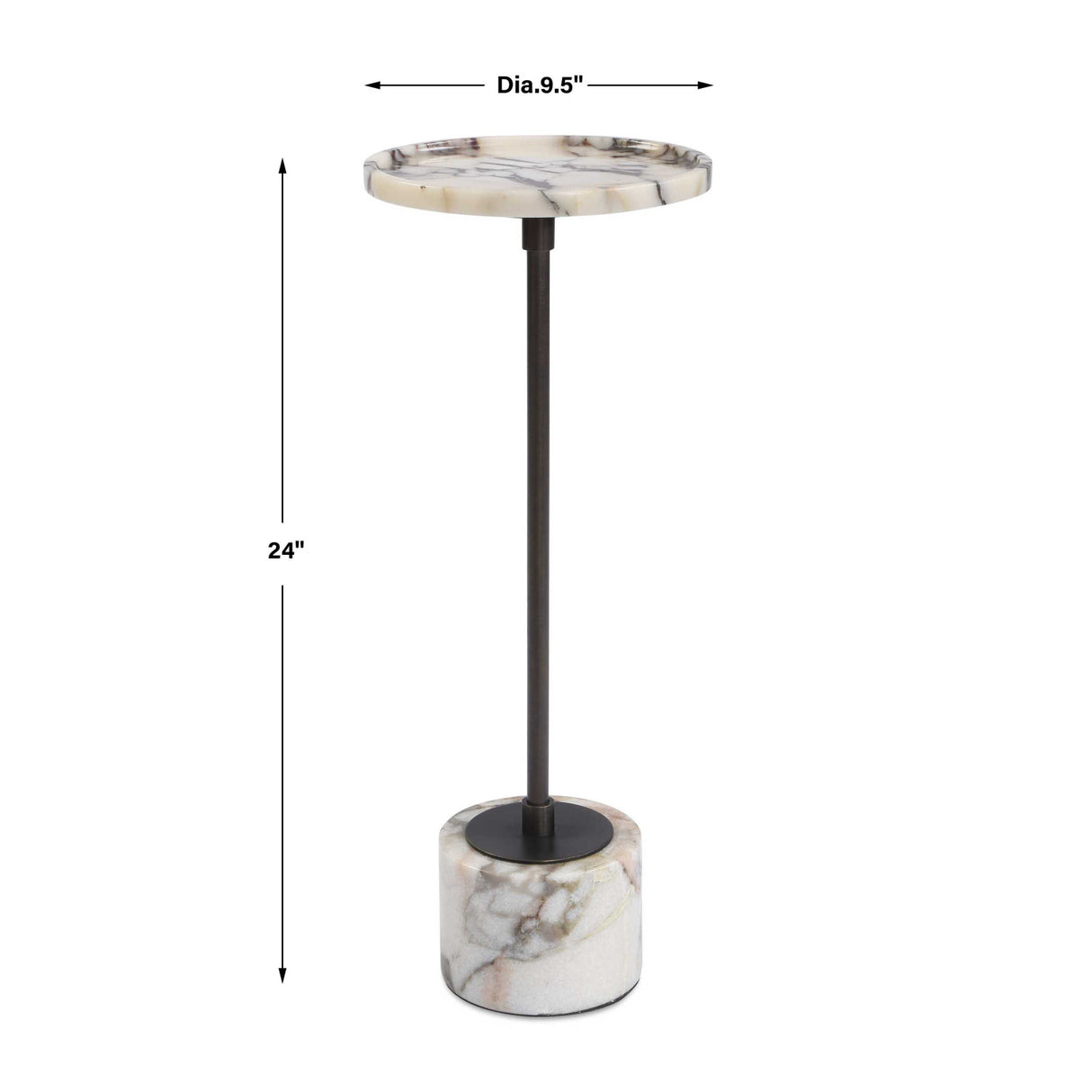   Modern European furniture - White Marble Round Drink Table - www.oroa.com | Oroa.com