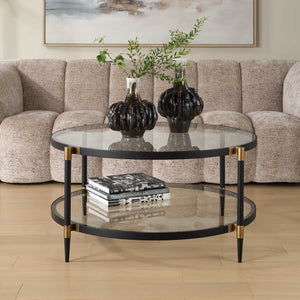   Round Tempered Glass Coffee Table | Oroa.com