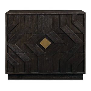   Modern European furniture - Black Oak Chevron 3-Drawer Chest - www.oroa.com | Oroa.com