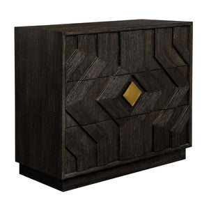   Modern European furniture - Black Oak Chevron 3-Drawer Chest - www.oroa.com | Oroa.com