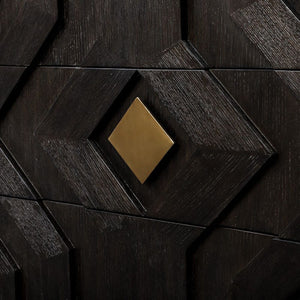   Modern European furniture - Black Oak Chevron 3-Drawer Chest - www.oroa.com | Oroa.com