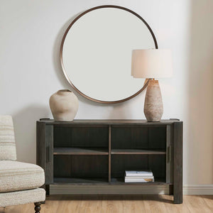  Modern European furniture - Gray Wooden Sliding Door Cabinet - www.oroa.com | Oroa.com