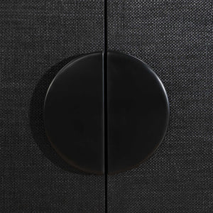   Modern European furniture - Black Grasscloth 4-Door Cabinet - www.oroa.com | Oroa.com