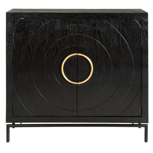   Modern European furniture - Black Fir Wood 2-Door Cabinet - www.oroa.com | Oroa.com