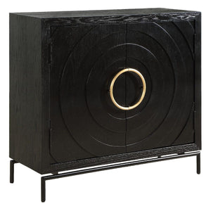   Modern European furniture - Black Fir Wood 2-Door Cabinet - www.oroa.com | Oroa.com
