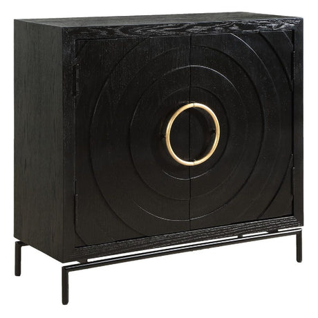   Modern European furniture - Black Fir Wood 2-Door Cabinet - www.oroa.com | Oroa.com