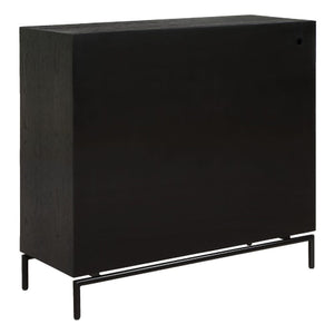   Modern European furniture - Black Fir Wood 2-Door Cabinet - www.oroa.com | Oroa.com