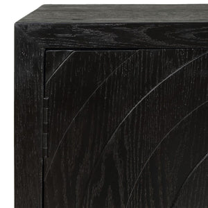   Modern European furniture - Black Fir Wood 2-Door Cabinet - www.oroa.com | Oroa.com