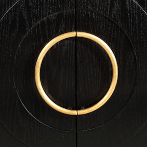   Modern European furniture - Black Fir Wood 2-Door Cabinet - www.oroa.com | Oroa.com